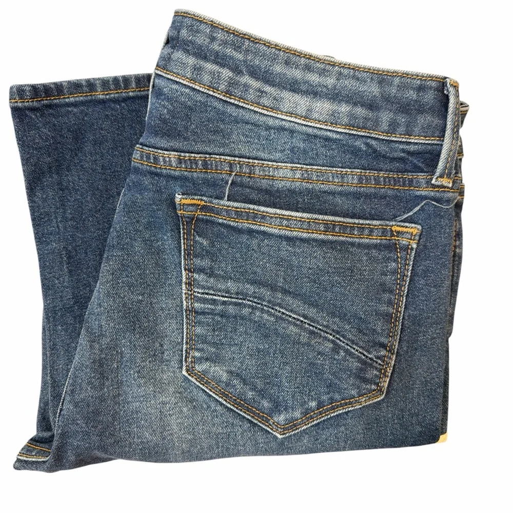 Vigoss Bermuda Denim Shorts Low Rise Stretch Embroidered Pockets Size 0